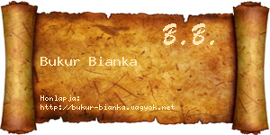 Bukur Bianka névjegykártya