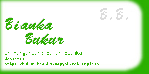 bianka bukur business card